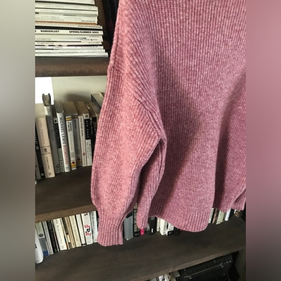 NWOT Ted Baker Oversized Cchloe Pink Chunky Wool Funnel Neck Sweater 2 (S ) - Picture 15 of 16